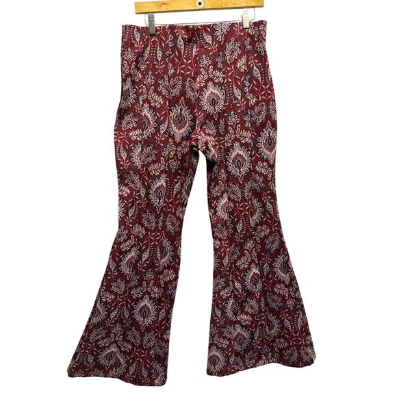 ANTHROPOLOGIE Damask Jacquard Flare Pants Multicolor Size US 14 - Picture 6 of 9